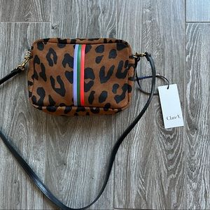 Clare V midi sac cognac suede crossbody bag